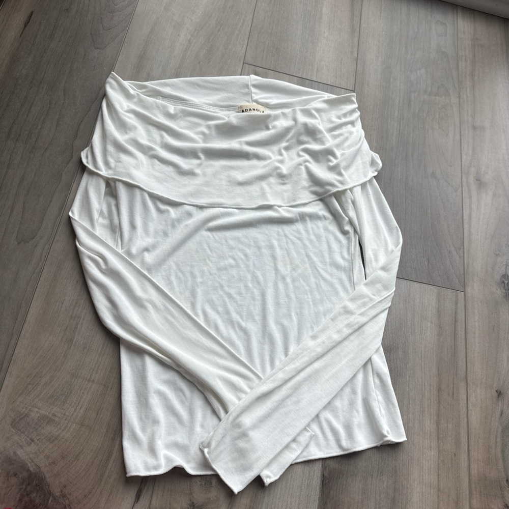 Adanola white off shoulder long sleeve new